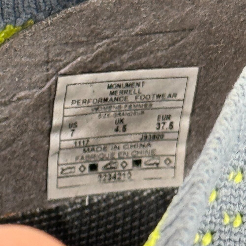 Merrell Q Form 2 Knit Monument Shoes Womens Size 7 Gray Green Stretch Slip On - Picture 9 of 12
